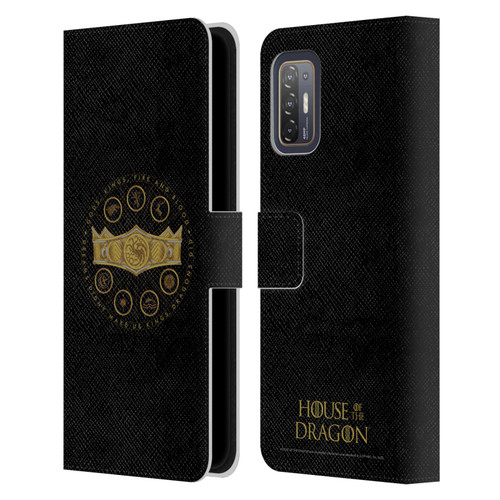 House Of The Dragon: Television Series Graphics Crown Leather Book Wallet Case Cover For HTC Desire 21 Pro 5G