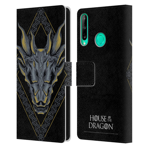 House Of The Dragon: Television Series Graphics Dragon Head Leather Book Wallet Case Cover For Huawei P40 lite E