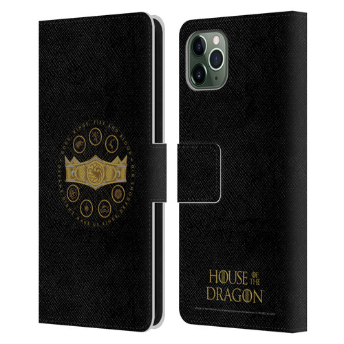 House Of The Dragon: Television Series Graphics Crown Leather Book Wallet Case Cover For Apple iPhone 11 Pro Max