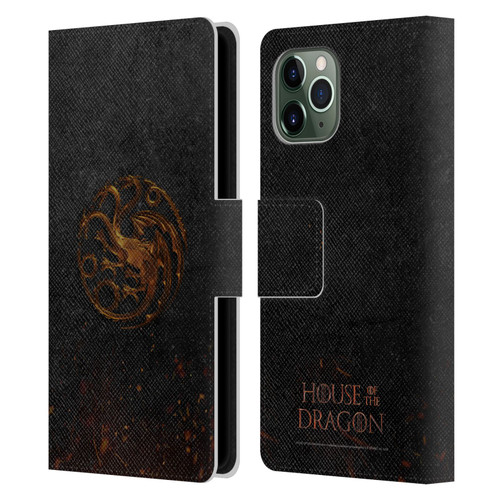 House Of The Dragon: Television Series Graphics Targaryen Emblem Leather Book Wallet Case Cover For Apple iPhone 11 Pro