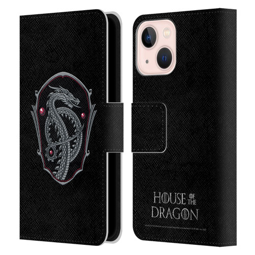 House Of The Dragon: Television Series Graphics Dragon Badge Leather Book Wallet Case Cover For Apple iPhone 13 Mini