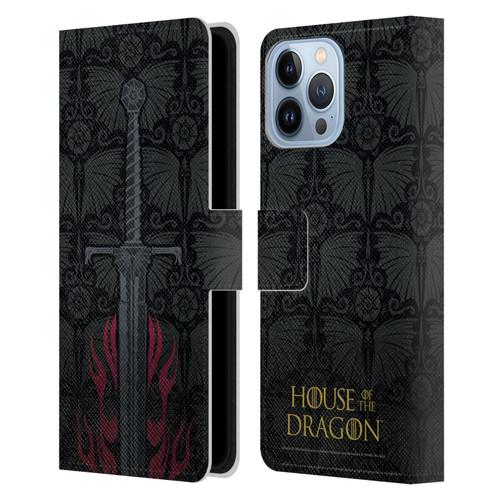 House Of The Dragon: Television Series Graphics Sword Leather Book Wallet Case Cover For Apple iPhone 13 Pro Max