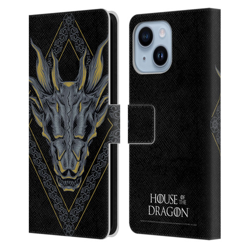 House Of The Dragon: Television Series Graphics Dragon Head Leather Book Wallet Case Cover For Apple iPhone 14 Plus