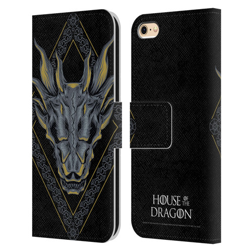 House Of The Dragon: Television Series Graphics Dragon Head Leather Book Wallet Case Cover For Apple iPhone 6 / iPhone 6s