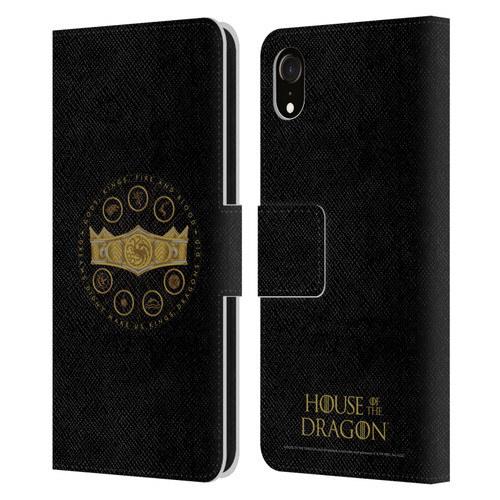 House Of The Dragon: Television Series Graphics Crown Leather Book Wallet Case Cover For Apple iPhone XR
