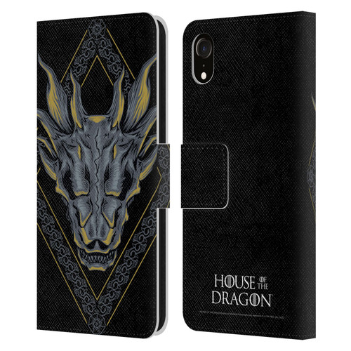 House Of The Dragon: Television Series Graphics Dragon Head Leather Book Wallet Case Cover For Apple iPhone XR