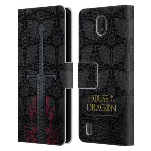 House Of The Dragon: Television Series Graphics Sword Leather Book Wallet Case Cover For Nokia C01 Plus/C1 2nd Edition