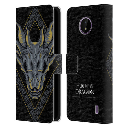 House Of The Dragon: Television Series Graphics Dragon Head Leather Book Wallet Case Cover For Nokia C10 / C20