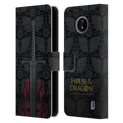House Of The Dragon: Television Series Graphics Sword Leather Book Wallet Case Cover For Nokia C10 / C20