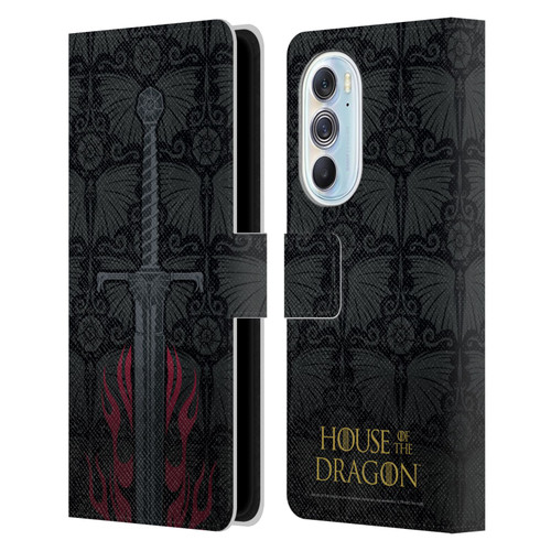 House Of The Dragon: Television Series Graphics Sword Leather Book Wallet Case Cover For Motorola Edge X30
