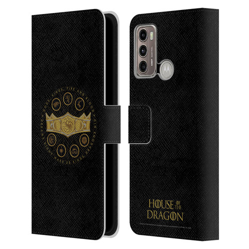 House Of The Dragon: Television Series Graphics Crown Leather Book Wallet Case Cover For Motorola Moto G60 / Moto G40 Fusion
