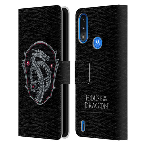 House Of The Dragon: Television Series Graphics Dragon Badge Leather Book Wallet Case Cover For Motorola Moto E7 Power / Moto E7i Power