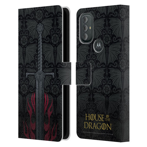 House Of The Dragon: Television Series Graphics Sword Leather Book Wallet Case Cover For Motorola Moto G10 / Moto G20 / Moto G30