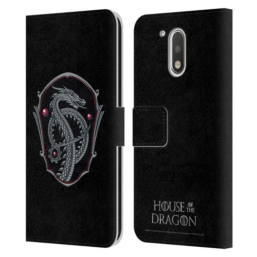 House Of The Dragon: Television Series Graphics Dragon Badge Leather Book Wallet Case Cover For Motorola Moto G41