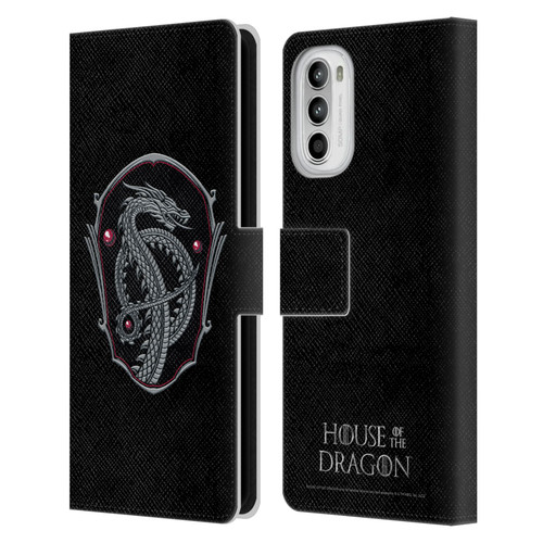 House Of The Dragon: Television Series Graphics Dragon Badge Leather Book Wallet Case Cover For Motorola Moto G52