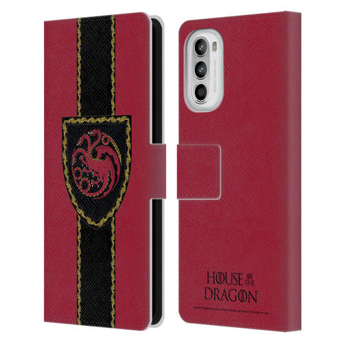 House Of The Dragon: Television Series Graphics Shield Leather Book Wallet Case Cover For Motorola Moto G52