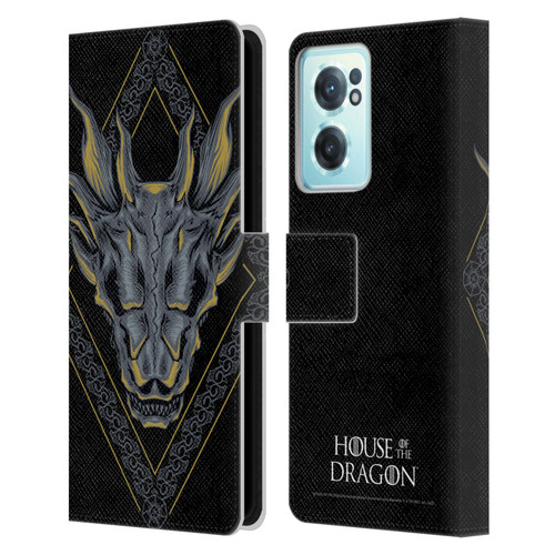 House Of The Dragon: Television Series Graphics Dragon Head Leather Book Wallet Case Cover For OnePlus Nord CE 2 5G