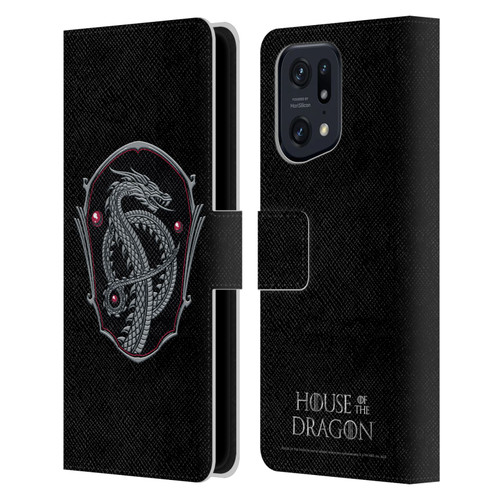 House Of The Dragon: Television Series Graphics Dragon Badge Leather Book Wallet Case Cover For OPPO Find X5 Pro