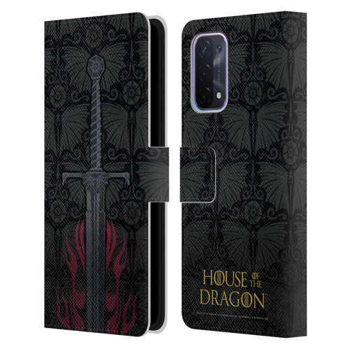 House Of The Dragon: Television Series Graphics Sword Leather Book Wallet Case Cover For OPPO A54 5G