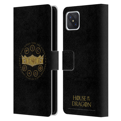 House Of The Dragon: Television Series Graphics Crown Leather Book Wallet Case Cover For OPPO Reno4 Z 5G
