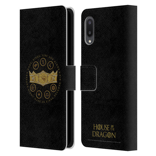 House Of The Dragon: Television Series Graphics Crown Leather Book Wallet Case Cover For Samsung Galaxy A02/M02 (2021)