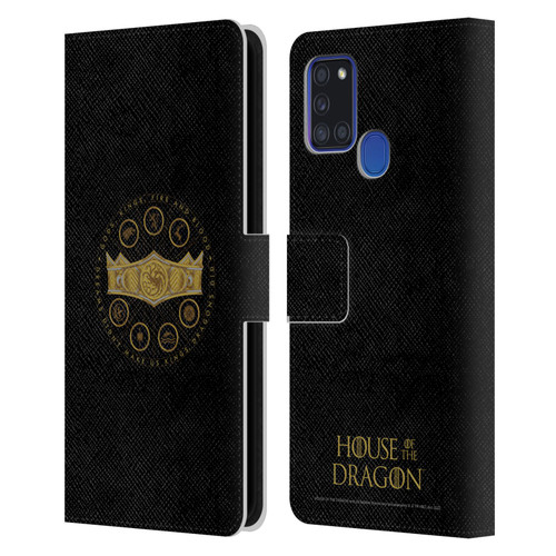 House Of The Dragon: Television Series Graphics Crown Leather Book Wallet Case Cover For Samsung Galaxy A21s (2020)