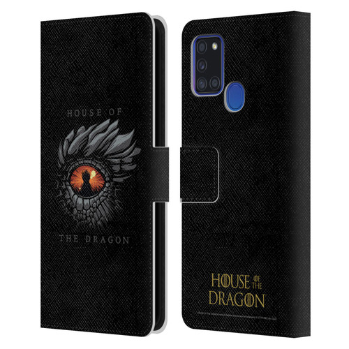 House Of The Dragon: Television Series Graphics Dragon Eye Leather Book Wallet Case Cover For Samsung Galaxy A21s (2020)