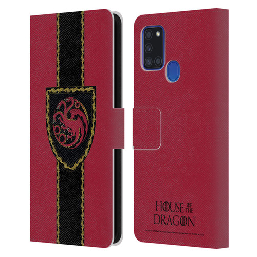 House Of The Dragon: Television Series Graphics Shield Leather Book Wallet Case Cover For Samsung Galaxy A21s (2020)
