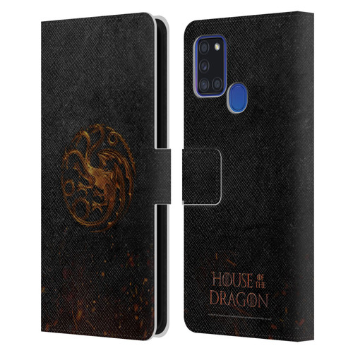 House Of The Dragon: Television Series Graphics Targaryen Emblem Leather Book Wallet Case Cover For Samsung Galaxy A21s (2020)
