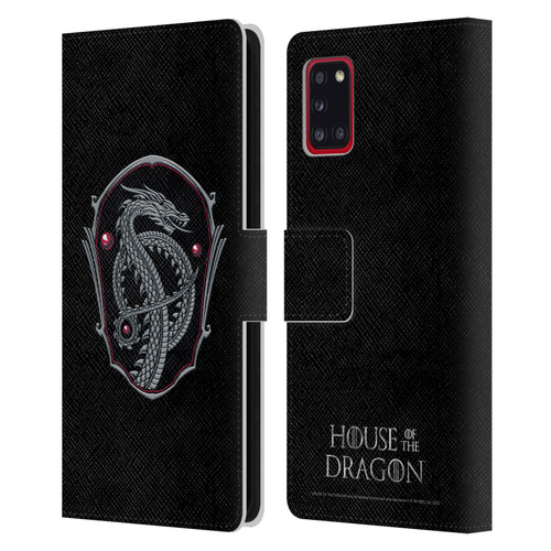House Of The Dragon: Television Series Graphics Dragon Badge Leather Book Wallet Case Cover For Samsung Galaxy A31 (2020)