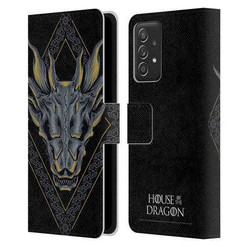 House Of The Dragon: Television Series Graphics Dragon Head Leather Book Wallet Case Cover For Samsung Galaxy A53 5G (2022)