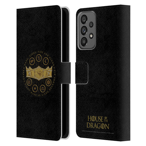 House Of The Dragon: Television Series Graphics Crown Leather Book Wallet Case Cover For Samsung Galaxy A73 5G (2022)