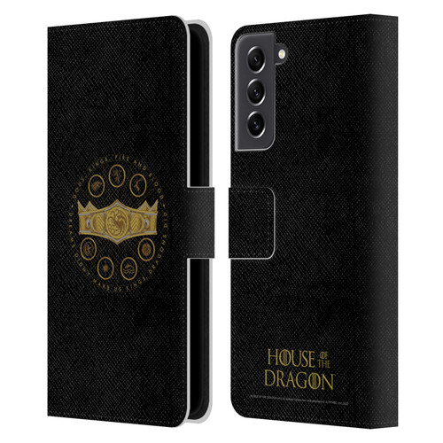 House Of The Dragon: Television Series Graphics Crown Leather Book Wallet Case Cover For Samsung Galaxy S21 FE 5G