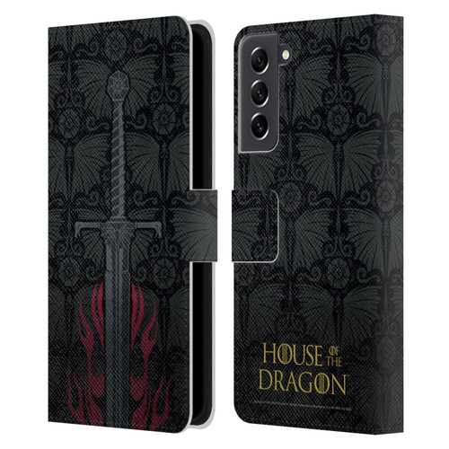 House Of The Dragon: Television Series Graphics Sword Leather Book Wallet Case Cover For Samsung Galaxy S21 FE 5G