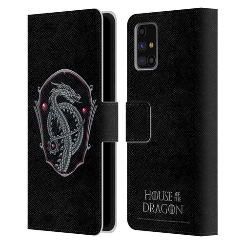 House Of The Dragon: Television Series Graphics Dragon Badge Leather Book Wallet Case Cover For Samsung Galaxy M31s (2020)
