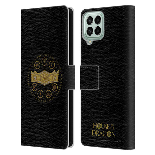 House Of The Dragon: Television Series Graphics Crown Leather Book Wallet Case Cover For Samsung Galaxy M53 (2022)
