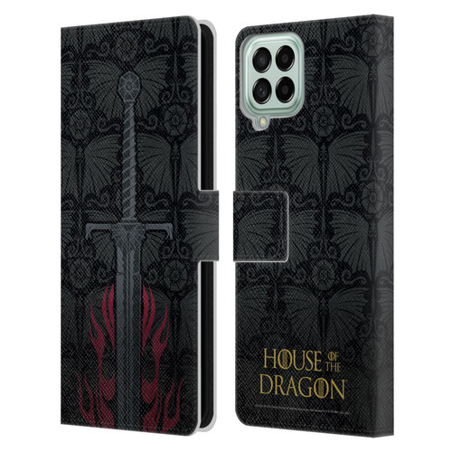 House Of The Dragon: Television Series Graphics Sword Leather Book Wallet Case Cover For Samsung Galaxy M53 (2022)