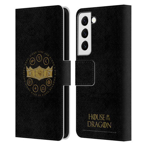 House Of The Dragon: Television Series Graphics Crown Leather Book Wallet Case Cover For Samsung Galaxy S22 5G