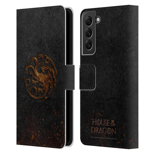 House Of The Dragon: Television Series Graphics Targaryen Emblem Leather Book Wallet Case Cover For Samsung Galaxy S22+ 5G