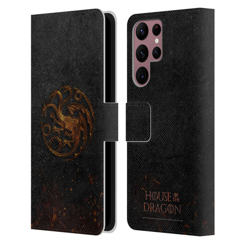 House Of The Dragon: Television Series Graphics Targaryen Emblem Leather Book Wallet Case Cover For Samsung Galaxy S22 Ultra 5G