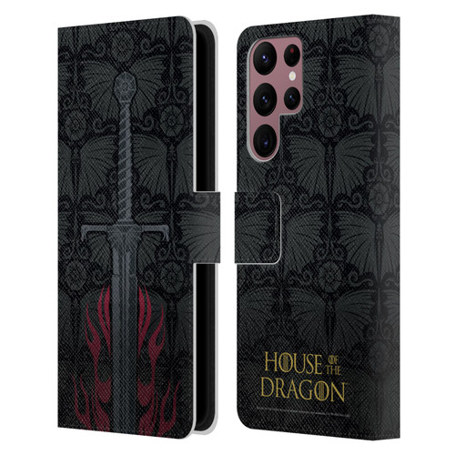 House Of The Dragon: Television Series Graphics Sword Leather Book Wallet Case Cover For Samsung Galaxy S22 Ultra 5G