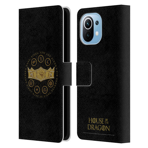 House Of The Dragon: Television Series Graphics Crown Leather Book Wallet Case Cover For Xiaomi Mi 11