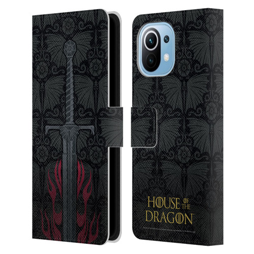 House Of The Dragon: Television Series Graphics Sword Leather Book Wallet Case Cover For Xiaomi Mi 11