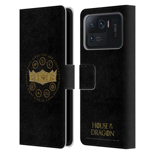 House Of The Dragon: Television Series Graphics Crown Leather Book Wallet Case Cover For Xiaomi Mi 11 Ultra