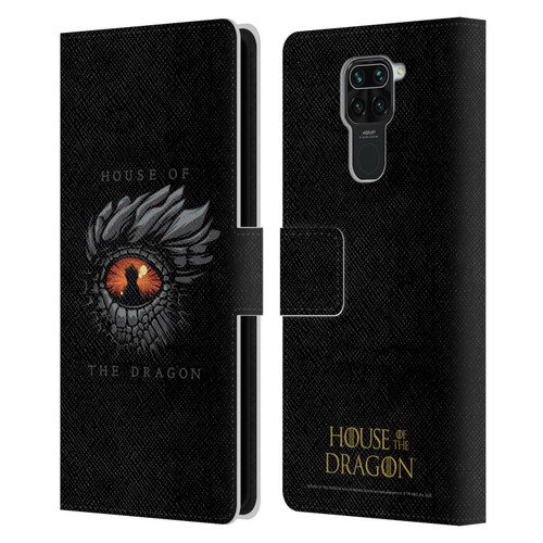 House Of The Dragon: Television Series Graphics Dragon Eye Leather Book Wallet Case Cover For Xiaomi Redmi Note 9 / Redmi 10X 4G