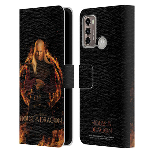 House Of The Dragon: Television Series Key Art Daemon Leather Book Wallet Case Cover For Motorola Moto G60 / Moto G40 Fusion