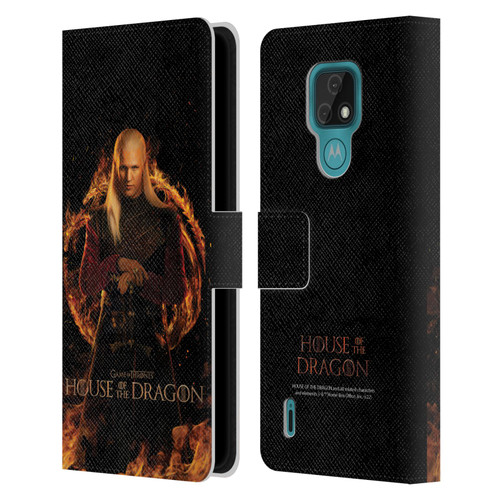 House Of The Dragon: Television Series Key Art Daemon Leather Book Wallet Case Cover For Motorola Moto E7