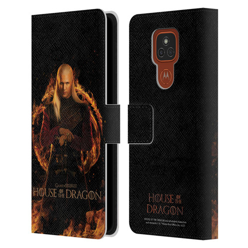House Of The Dragon: Television Series Key Art Daemon Leather Book Wallet Case Cover For Motorola Moto E7 Plus