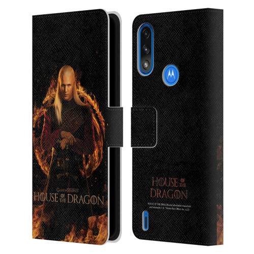 House Of The Dragon: Television Series Key Art Daemon Leather Book Wallet Case Cover For Motorola Moto E7 Power / Moto E7i Power