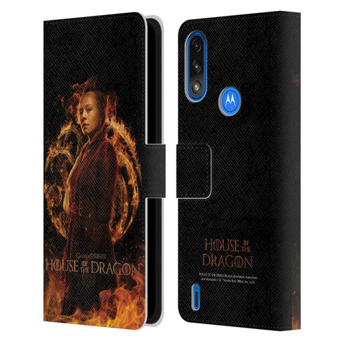House Of The Dragon: Television Series Key Art Rhaenyra Leather Book Wallet Case Cover For Motorola Moto E7 Power / Moto E7i Power